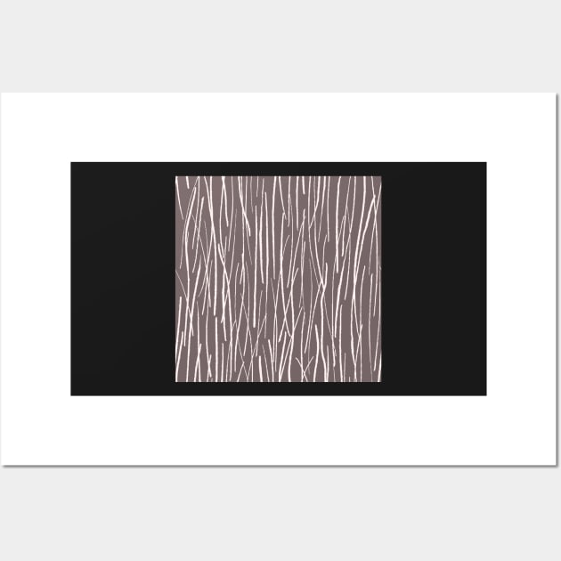 Pine Needles - Abstract organic lines in soft grey and off white Wall Art by FrancesPoff
